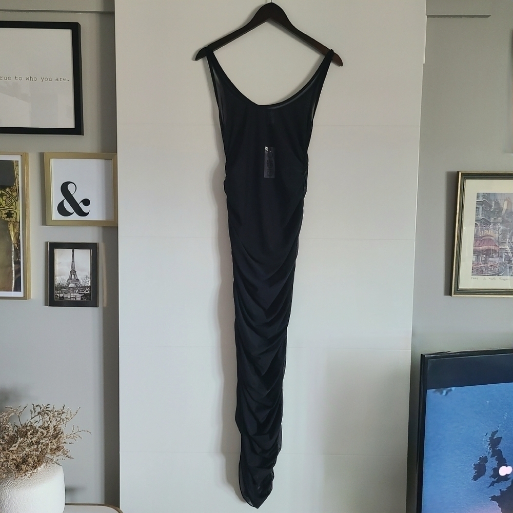 GIGI C Stevie Midi Dress, Size Medium, Black, NWT - Picture 6 of 15